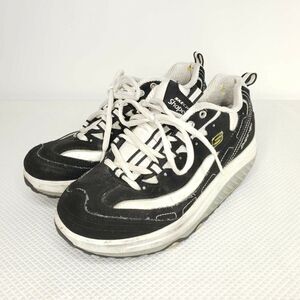 Sketchers Shape Ups 8.5 Black White Leather 8.5